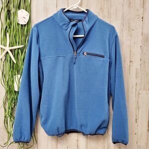 32 Degrees Mock Neck Fleece Sweatshirt Blue Size 14